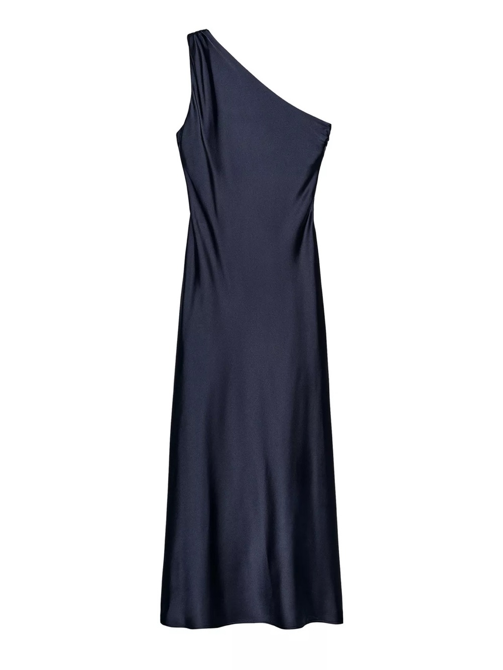Zara ASYMMETRIC SATIN MIDI DRESS